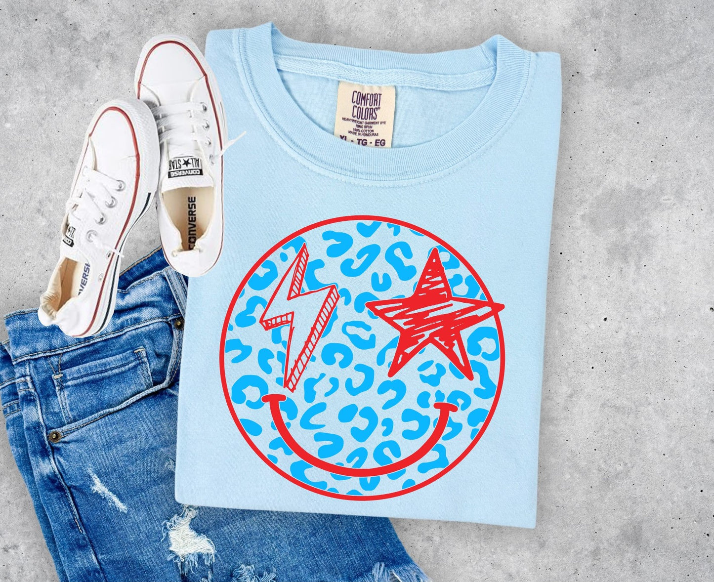 4th of July Smiley Face | Trendy T-shirt | Comfy Unisex Tee | Super Soft Fun Graphic Tee