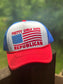 Pretty Girls Vote Republican Trucker Hat | Trending Ball Cap | Red White and Blue Snapback| One Size Fits All