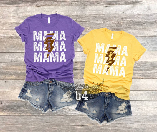 Football MAMA Graphic Tee | Friday Night Lights Custom T-shirt | School Spirit Screen Printed Tee